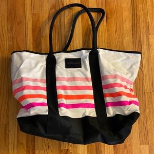 NEW VS Striped Tote Bag with Open Interior